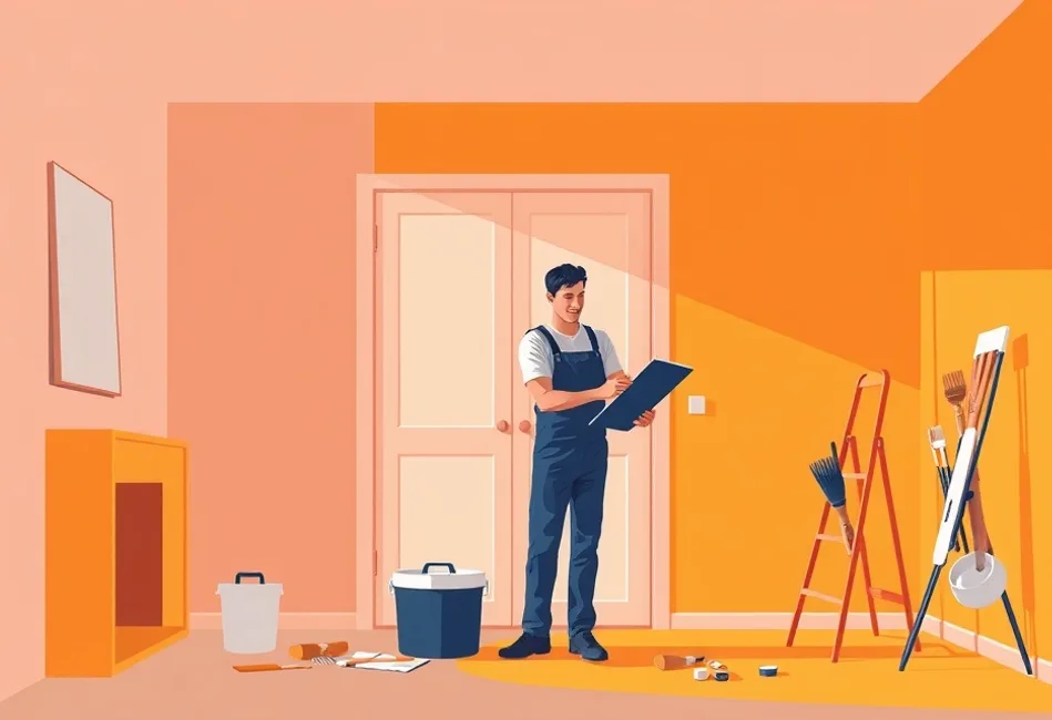 Intérieur rénové après travaux de peinture à Roissy-en-Brie