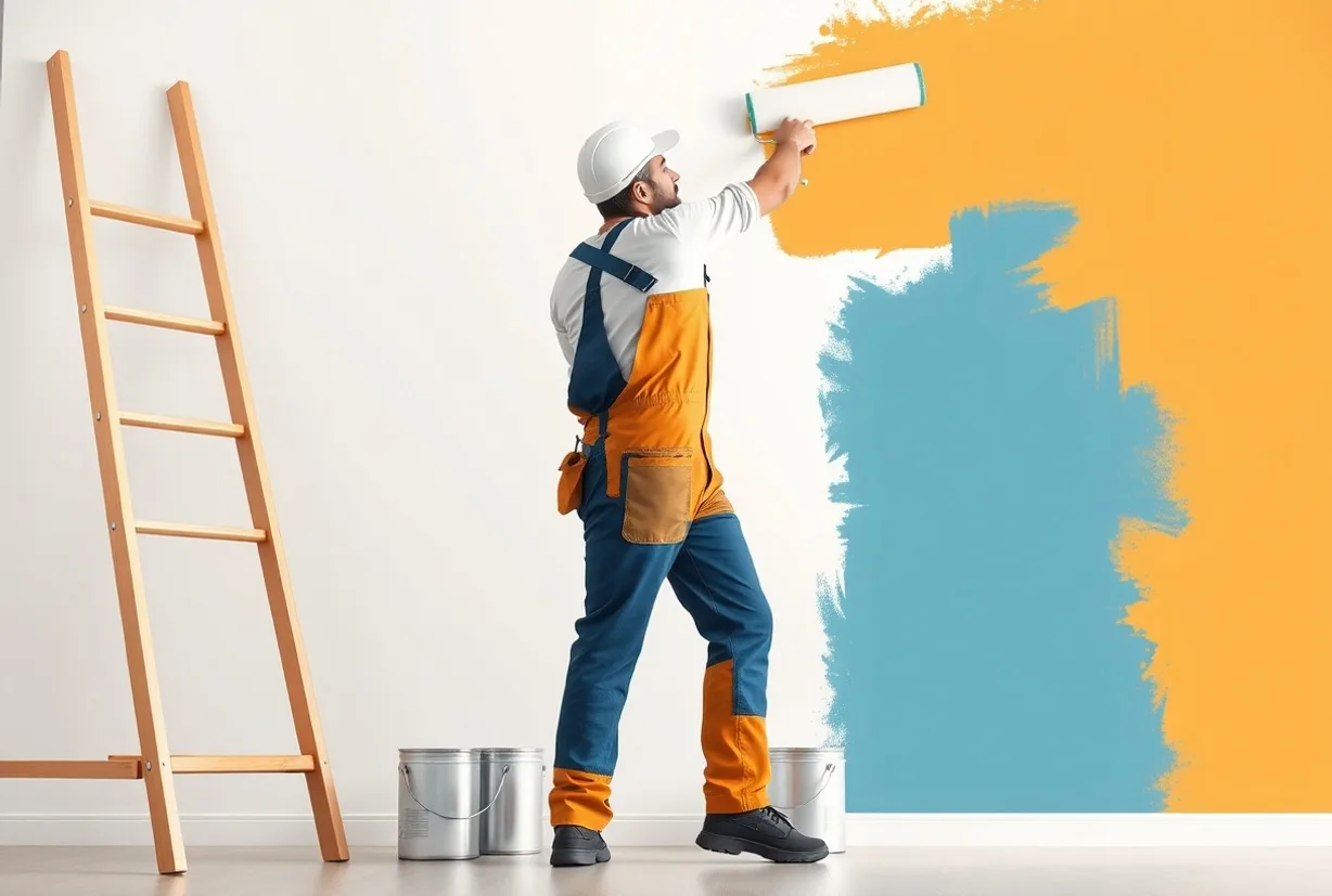 Peintre Roissy-en-Brie 77680 en intervention sur un chantier