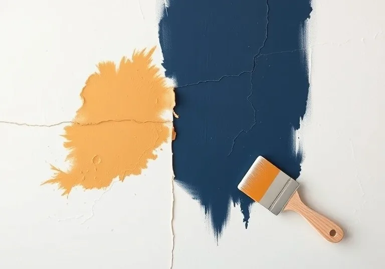 Ponçage et rebouchage des fissures avant mise en peinture